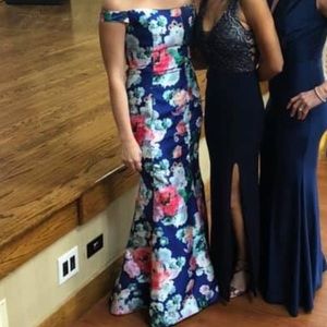 Mermaid style formal floral dress